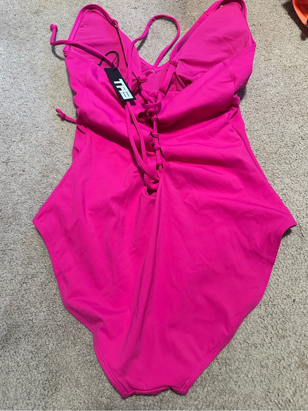 NWT TA3 Plungey one piece swimsuit pink extra large regular - Picture 3 of 4